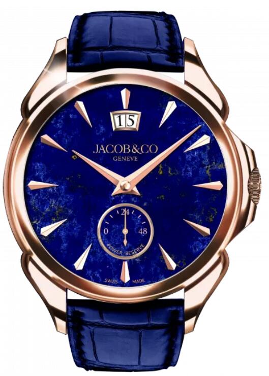 Review Jacob & Co PALATIAL CLASSIC MANUAL BIG DATE - ROSE GOLD (LAPIS LAZULI) PC400.40.AA.AB.ABALA Replica watch